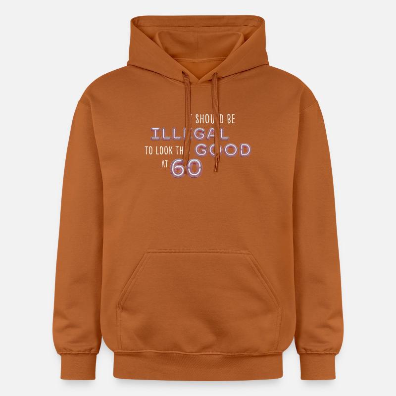Bon interdit à 60 ans - Sweat à capuche Softstyle® Gildan Unisexe - Athletic Orange
