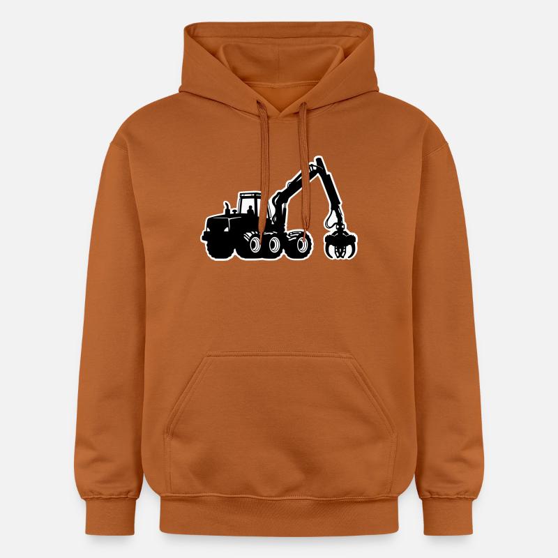 Silhouette de moissonneuse - Sweat à capuche Softstyle® Gildan Unisexe - Athletic Orange