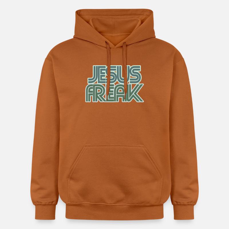 Graphique rétro de Jésus Freak - Sweat à capuche Softstyle® Gildan Unisexe - Athletic Orange