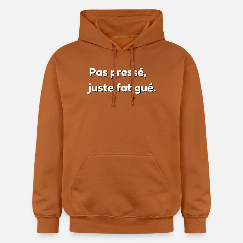 Pas pressé, juste fatigué. - Sweat à capuche Softstyle® Gildan Unisexe - Athletic Orange