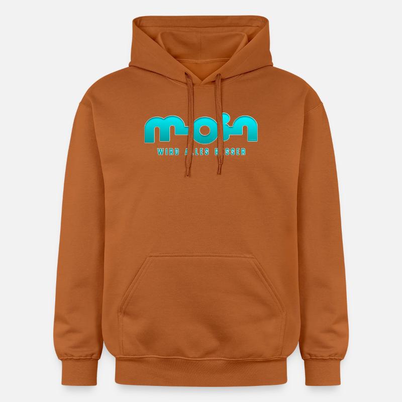 Moin, everything gets better - Gildan Unisex Softstyle® Midweight Hoodie - Athletic Orange