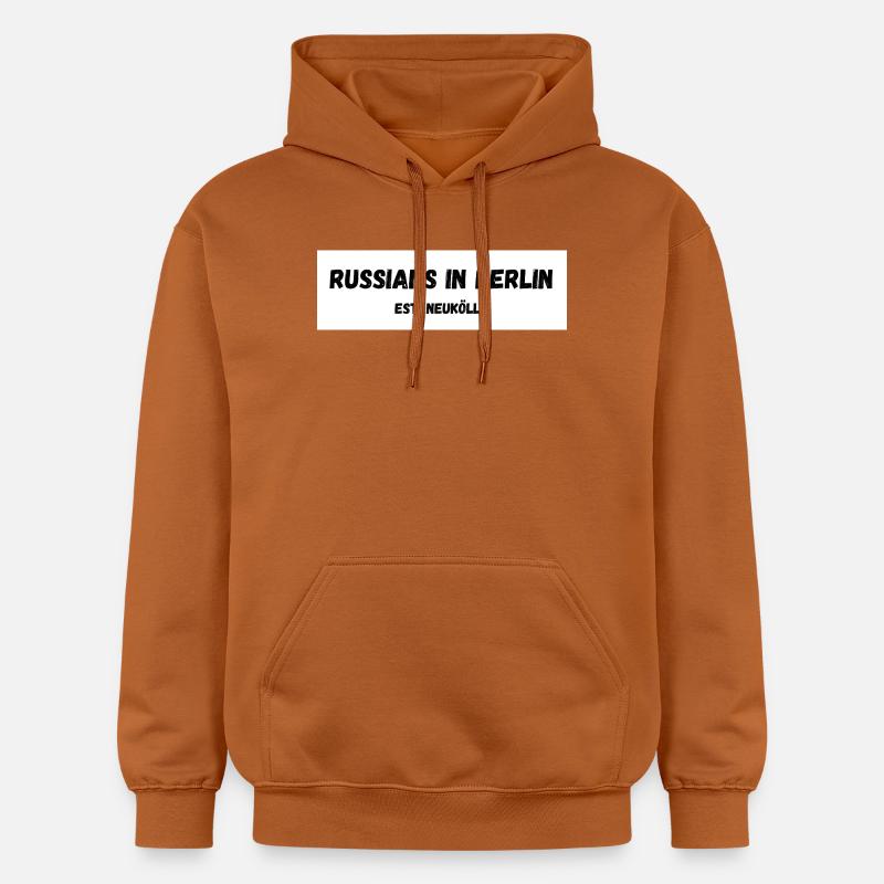 Les Russes à Berlin Neukölln Est. - Sweat à capuche Softstyle® Gildan Unisexe - Athletic Orange