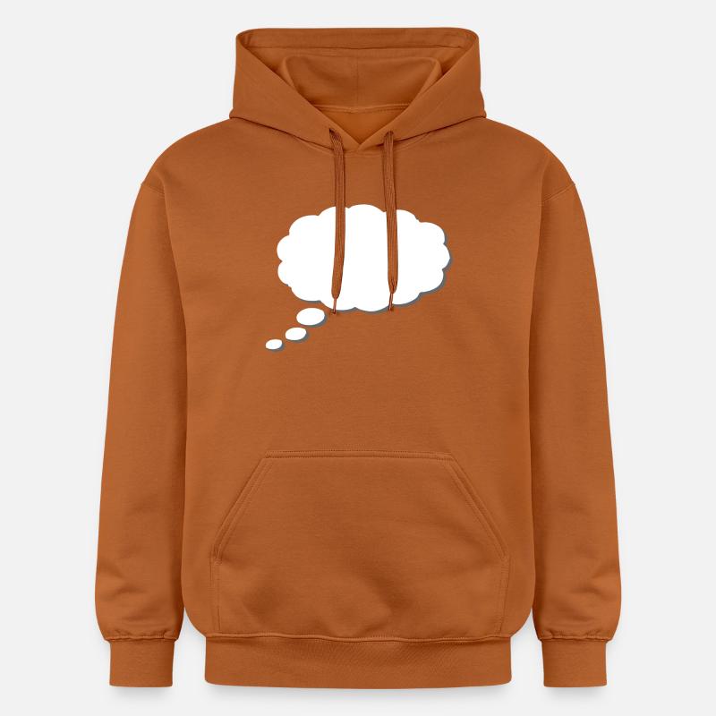 Thought Cloud, Thinkbubble. To personalize - Gildan Unisex Softstyle® Midweight Hoodie - Athletic Orange