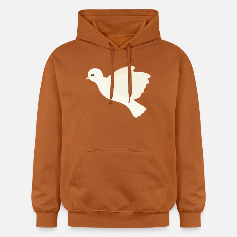 Colombe d’ivoire en vol - Sweat à capuche Softstyle® Gildan Unisexe - Athletic Orange