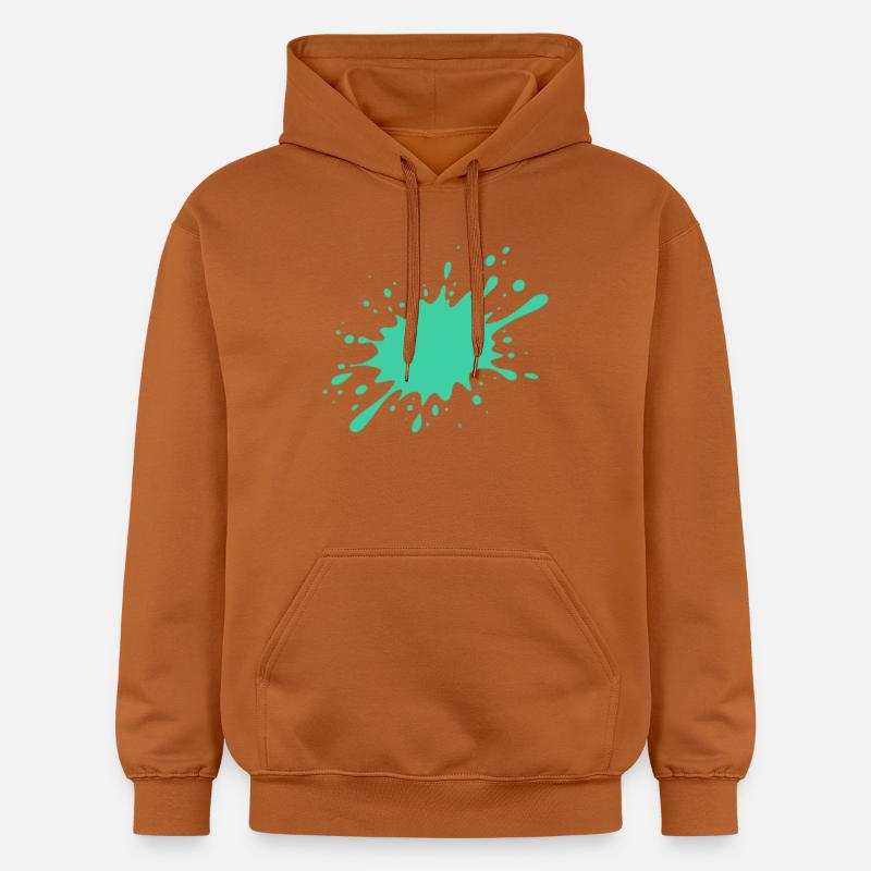 Éclaboussures de peinture turquoise - Sweat à capuche Softstyle® Gildan Unisexe - Athletic Orange