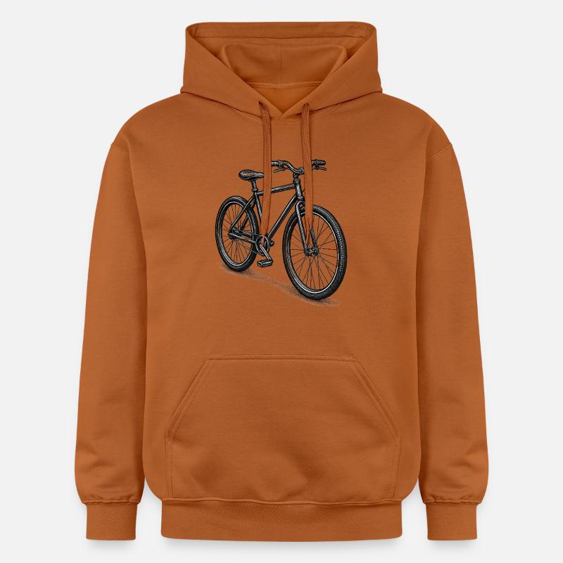 Silhouette de vélo rétro - Sweat à capuche Softstyle® Gildan Unisexe - Athletic Orange