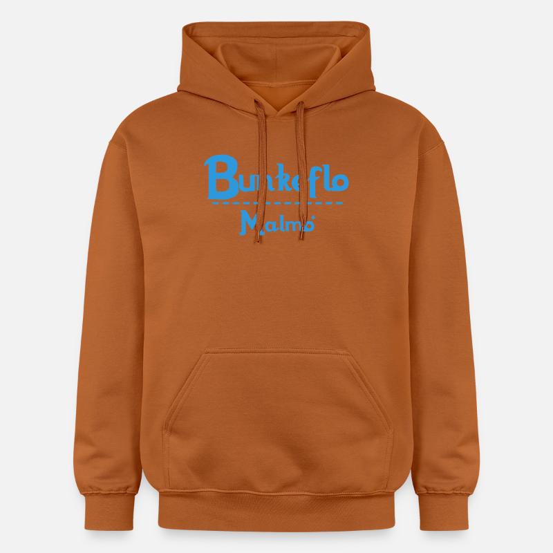 Centrum Malmö – Conception de texte bleu - Sweat à capuche Softstyle® Gildan Unisexe - Athletic Orange