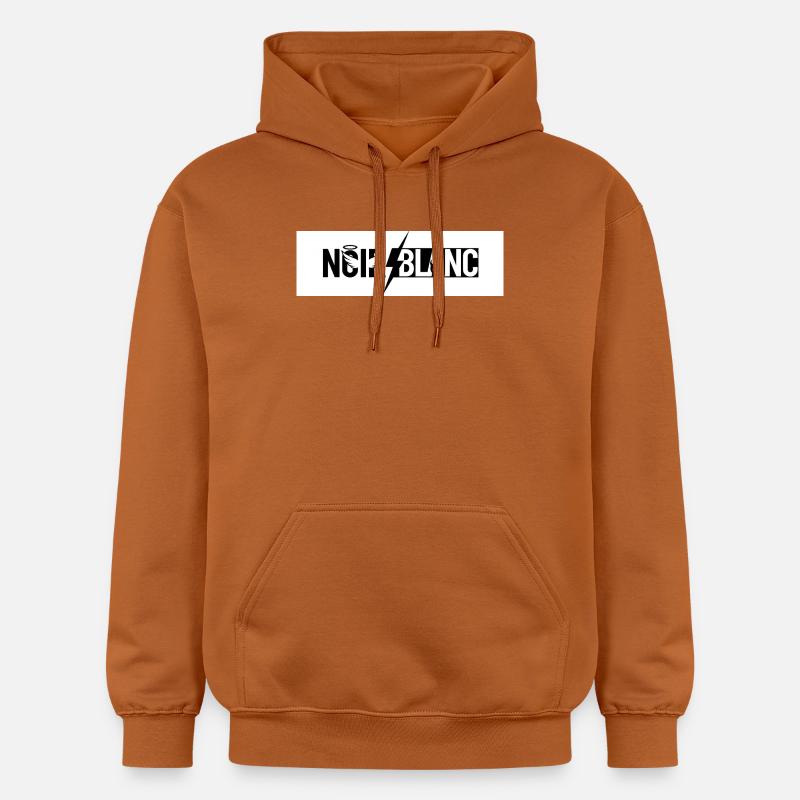 NoirBlanc Éclair Grafique – Logo Contraste - Sweat à capuche Softstyle® Gildan Unisexe - Athletic Orange