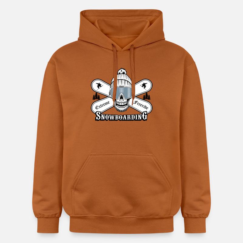 Graphique de crâne de snowboard - Sweat à capuche Softstyle® Gildan Unisexe - Athletic Orange