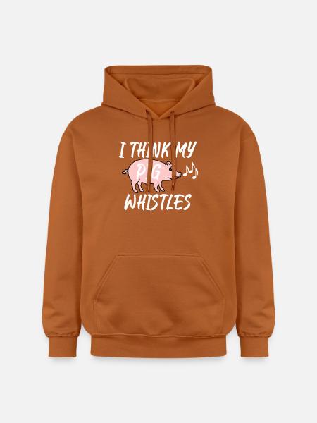 I think my pig whistles - Gildan Unisex Softstyle® Midweight Hoodie - Athletic Orange