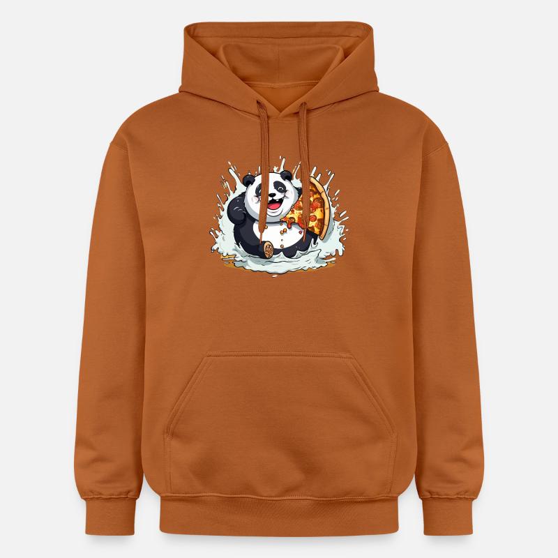Dessin animé Panda Pizza Splash - Sweat à capuche Softstyle® Gildan Unisexe - Athletic Orange