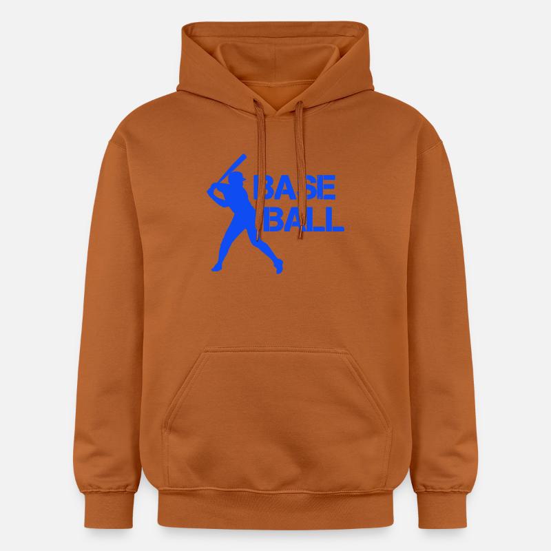Silhouette de baseball en bleu éclat - Sweat à capuche Softstyle® Gildan Unisexe - Athletic Orange