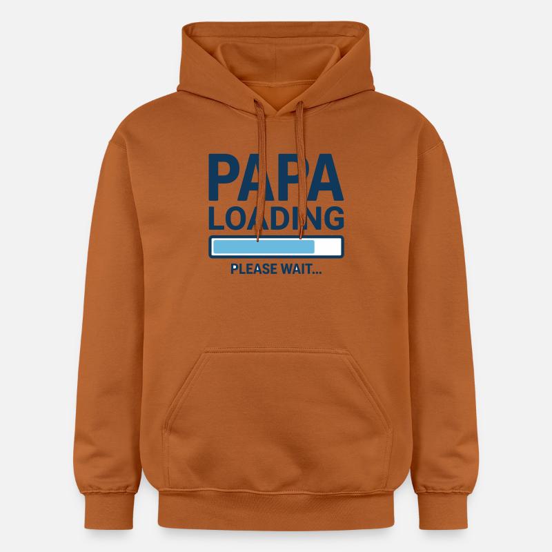 Papa loading please wait - Bientôt papa ? - Sweat à capuche Softstyle® Gildan Unisexe - Athletic Orange