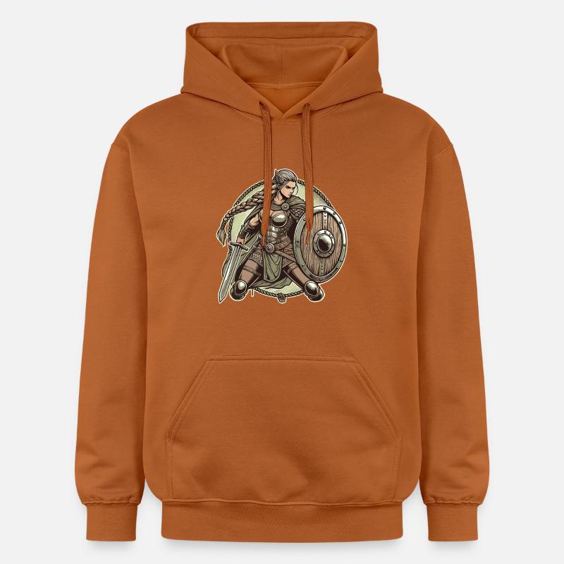 Guerrier avec bouclier et épée - Sweat à capuche Softstyle® Gildan Unisexe - Athletic Orange