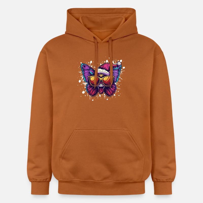 Papillon Noël Drôle - Sweat à capuche Softstyle® Gildan Unisexe - Athletic Orange