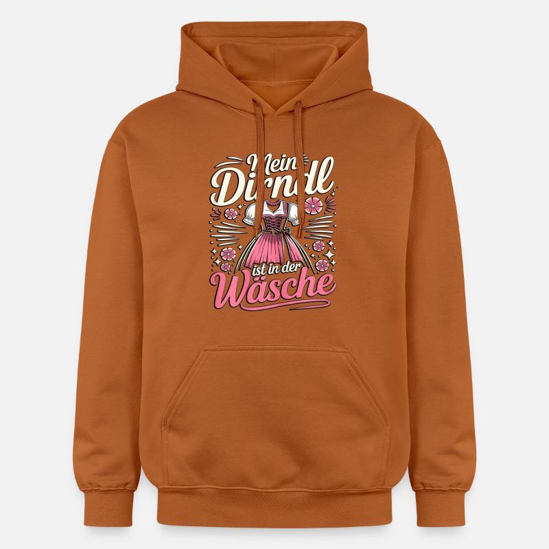 Mon dirndl est dans la buanderie - Sweat à capuche Softstyle® Gildan Unisexe - Athletic Orange