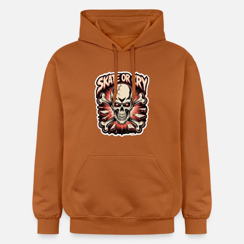 Skate- oder Cry-Skull-Tee-Design - Gildan Unisex Softstyle® Midweight Hoodie - Athletic Orange