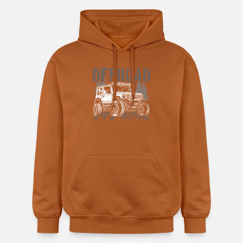 Offroad Jeep Silhouette Adventure - Sweat à capuche Softstyle® Gildan Unisexe - Athletic Orange