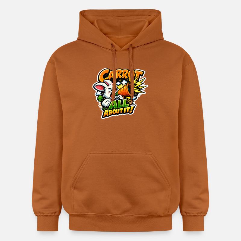 Lapin Mégaphone Carotte – Style Comic - Sweat à capuche Softstyle® Gildan Unisexe - Athletic Orange