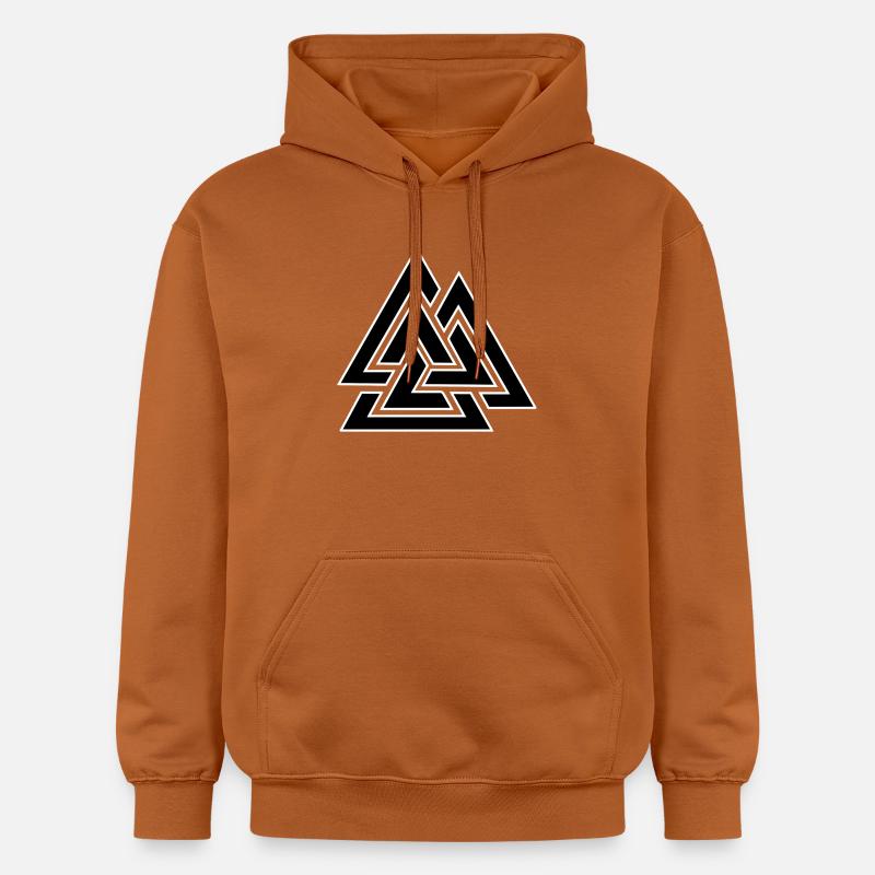 Triangular intertwined pattern - Gildan Unisex Softstyle® Midweight Hoodie - Athletic Orange