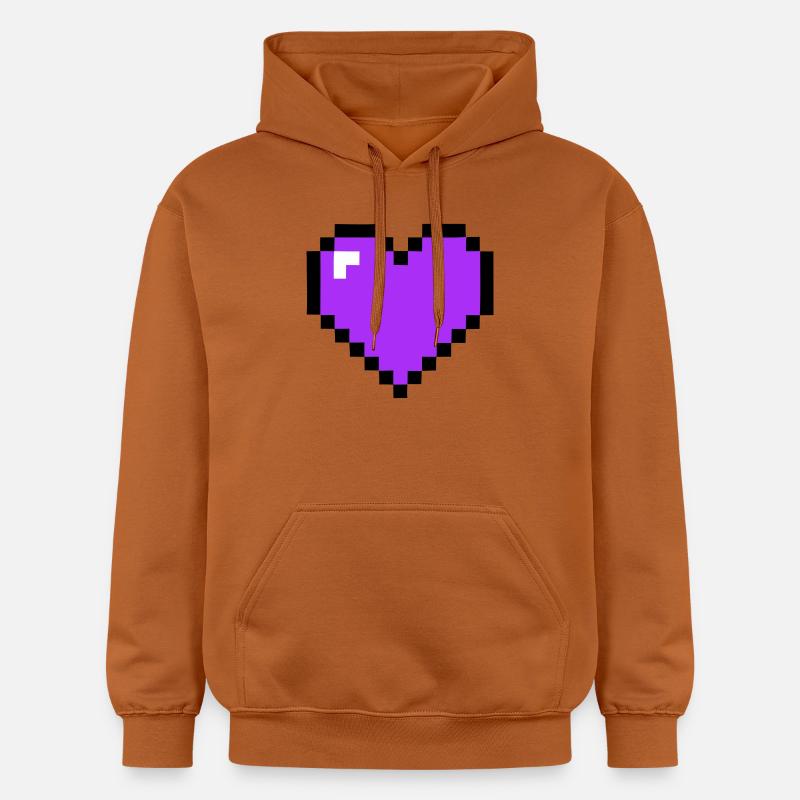 Santé 8-bit du cœur du Pixel - Sweat à capuche Softstyle® Gildan Unisexe - Athletic Orange
