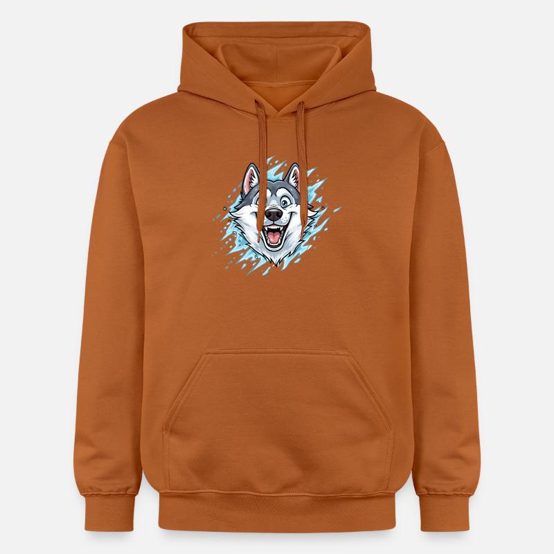 Loup Joyeux, mascotte Watersplash - Sweat à capuche Softstyle® Gildan Unisexe - Athletic Orange