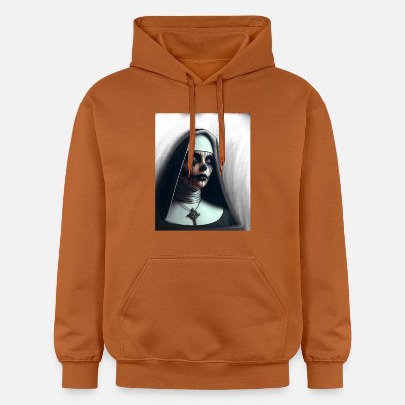 Nonne démoniaque dans le brouillard - Sweat à capuche Softstyle® Gildan Unisexe - Athletic Orange