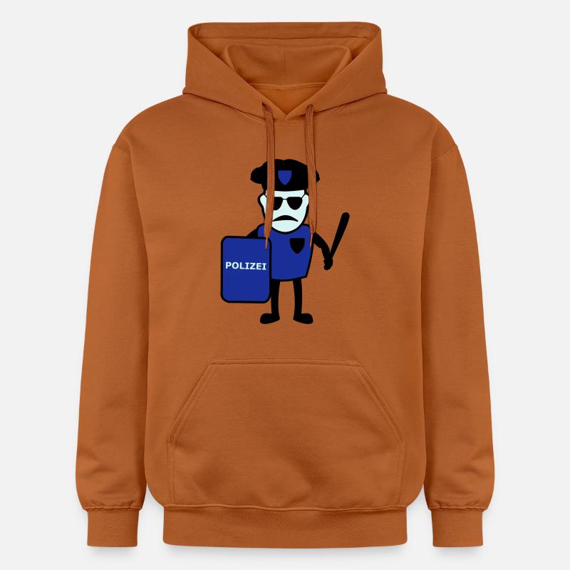 Policeman avec matraque - Sweat à capuche Softstyle® Gildan Unisexe - Athletic Orange