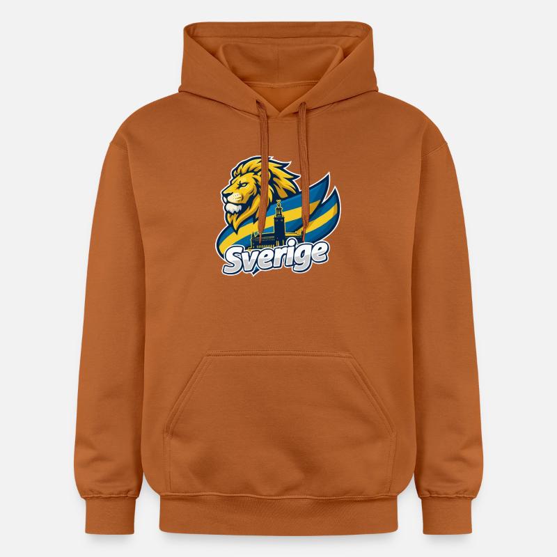 Drapeau du Lion suédois - Sweat à capuche Softstyle® Gildan Unisexe - Athletic Orange