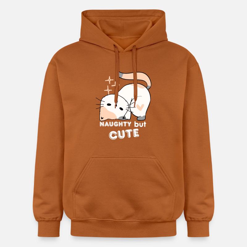 Chat coquin et mignon - Sweat à capuche Softstyle® Gildan Unisexe - Athletic Orange