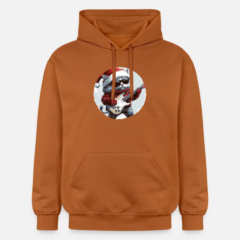Guitare de Noël Cat - Sweat à capuche Softstyle® Gildan Unisexe - Athletic Orange