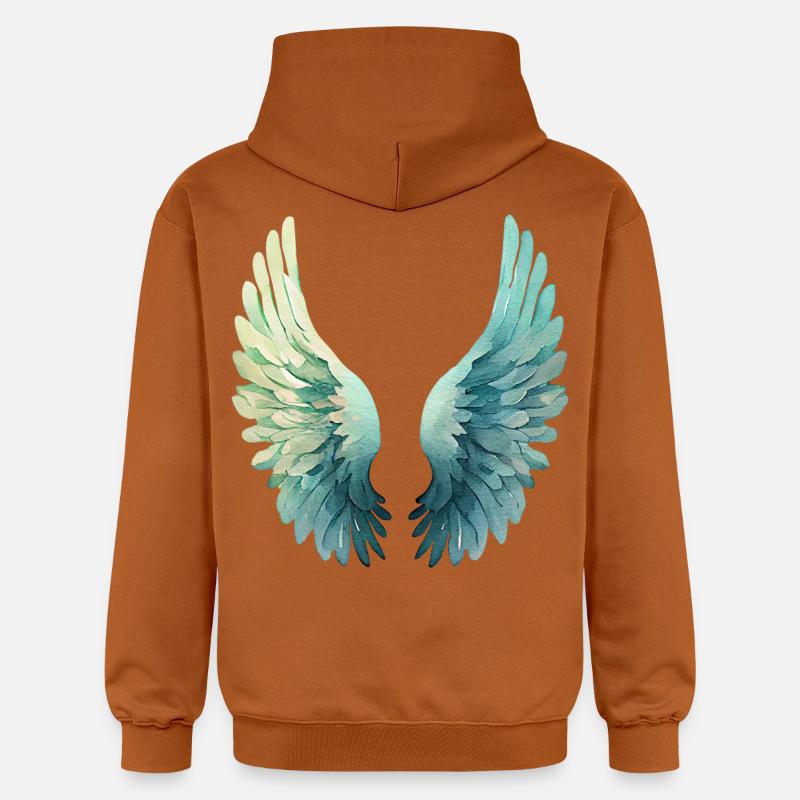 Ailes d'Aqua Pastel pour la Sérénité - Sweat à capuche Softstyle® Gildan Unisexe - Athletic Orange