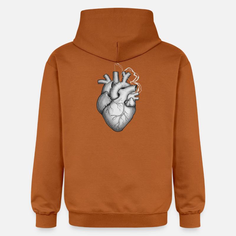 Cœur avec esthétique papillon - Sweat à capuche Softstyle® Gildan Unisexe - Athletic Orange