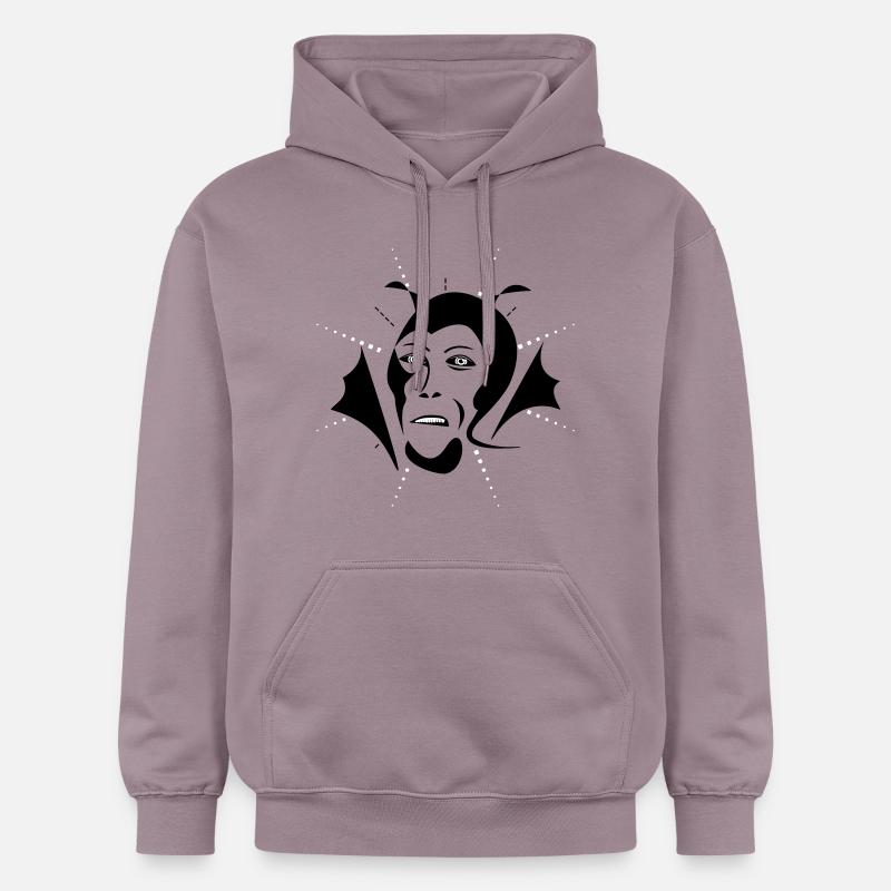Devil / Teufel - Gildan Unisex Softstyle® Midweight Hoodie - Lilagrau 