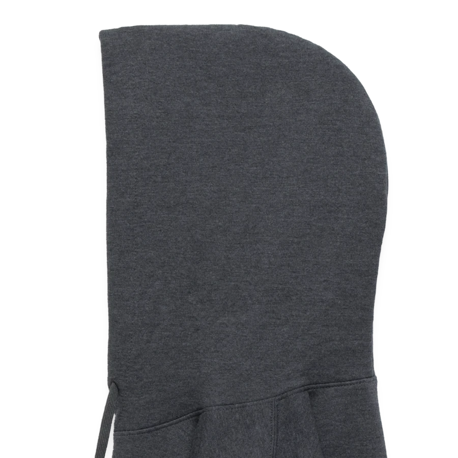 Agrigento badge on a gildan unisex softstyle® midweight hoodie, dark heather grey, hood left