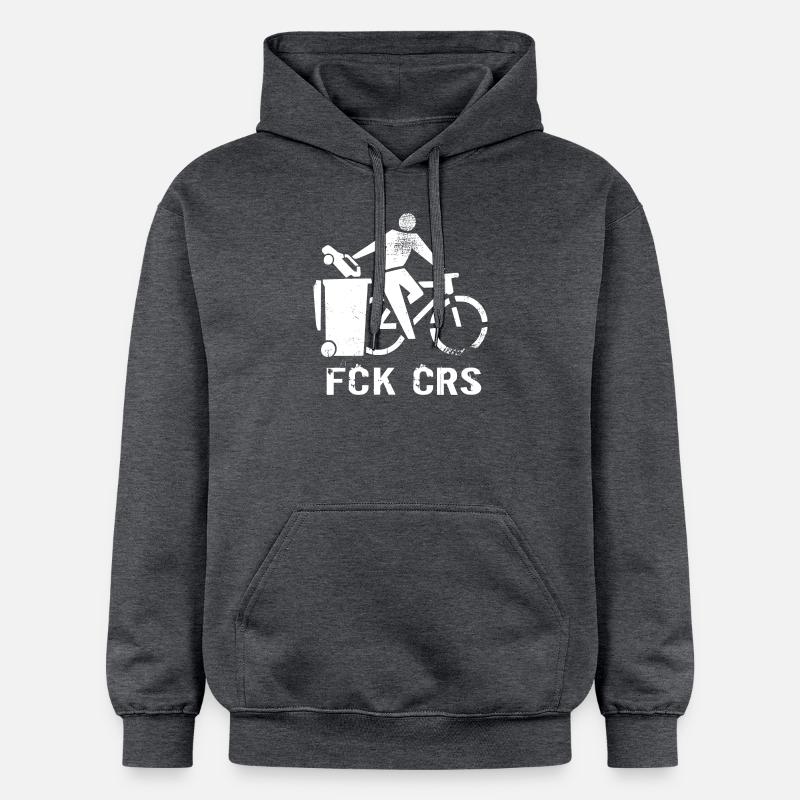 FCK CRS - Sweat à capuche Softstyle® Gildan Unisexe - gris foncé chiné