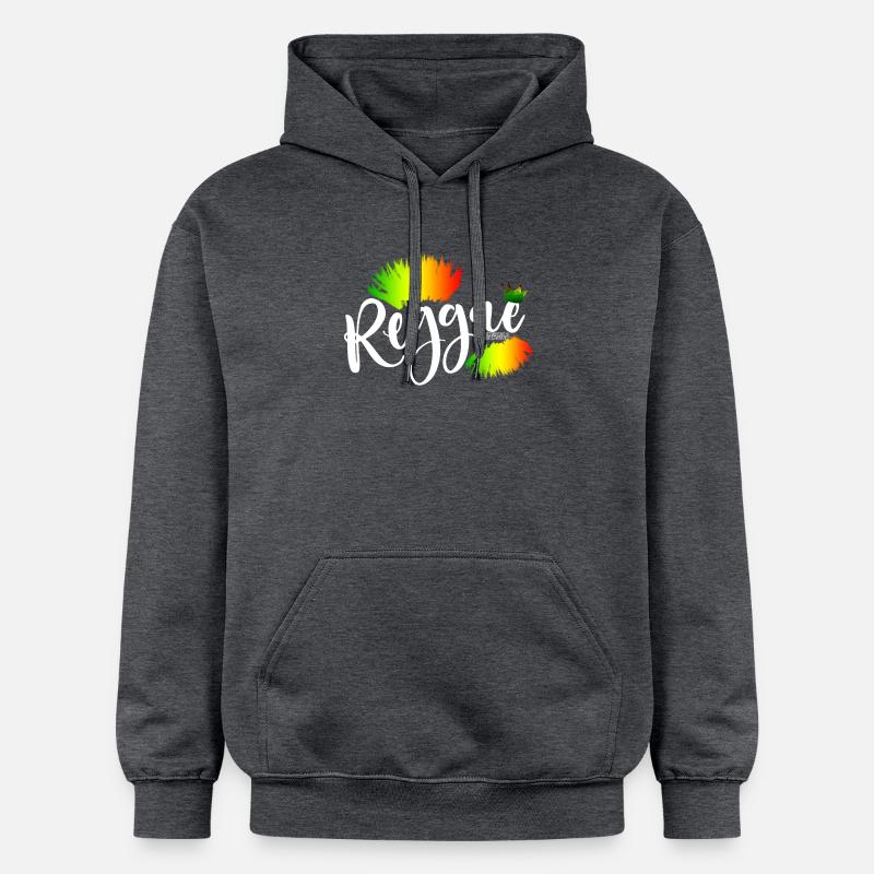 Reggae Rainbow Splash - Sweat à capuche Softstyle® Gildan Unisexe - gris foncé chiné