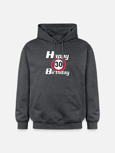 30.Birthday , Happy Birthday 30 (25) - Gildan Unisex Softstyle® Midweight Hoodie - dark heather grey