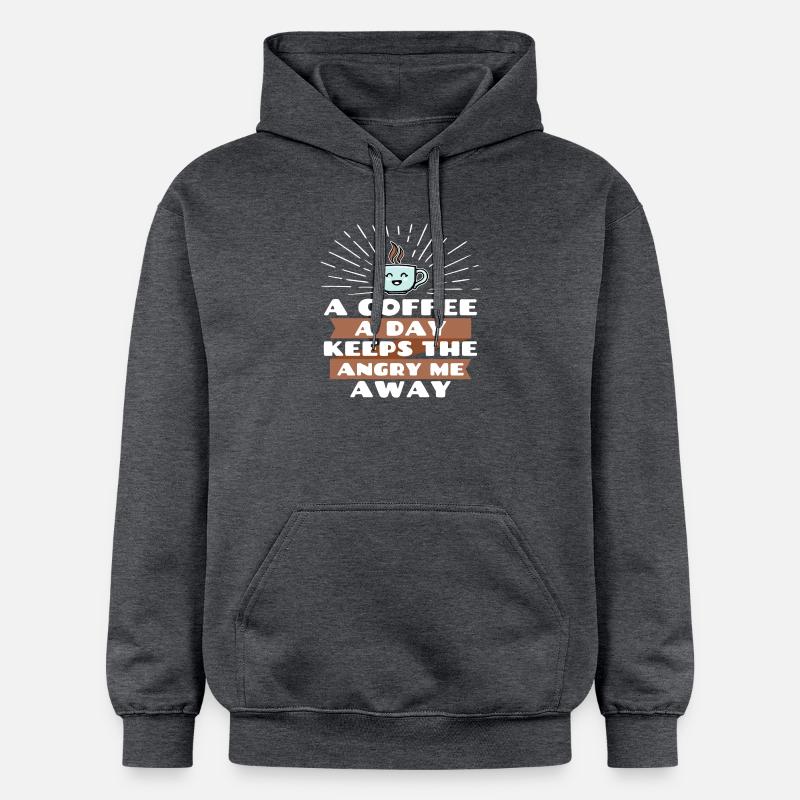 Blague Cool Drôle déclaration Café - Sweat à capuche Softstyle® Gildan Unisexe - gris foncé chiné