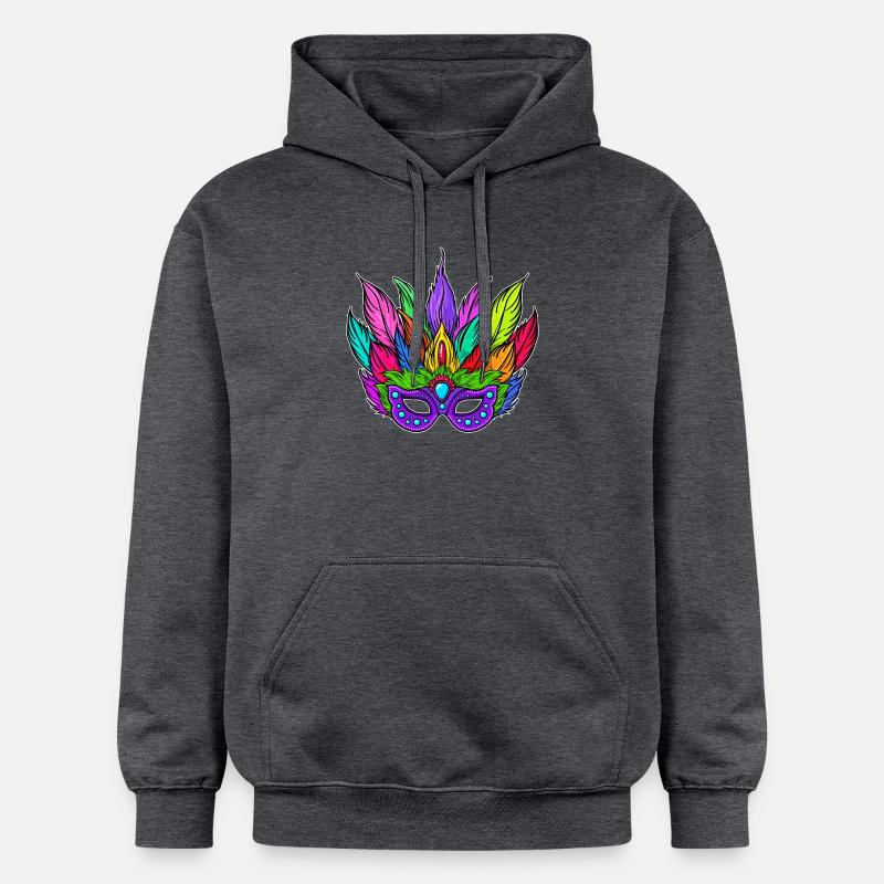 Masques Carnaval carnaval - Sweat à capuche Softstyle® Gildan Unisexe - gris foncé chiné