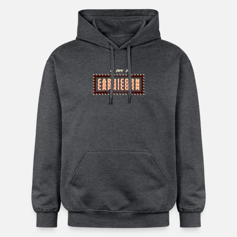 Steinbock Sternzeichen Cool Statement Horoskop - Gildan Unisex Softstyle® Midweight Hoodie - Dunkelgrau meliert