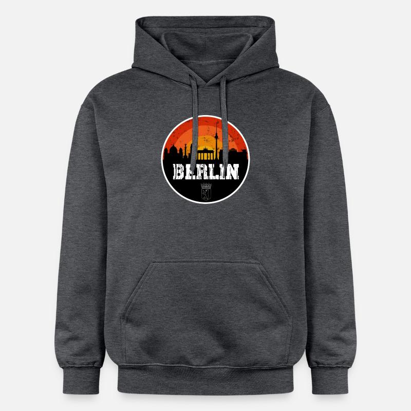 Berlin Skyline Original - Sweat à capuche Softstyle® Gildan Unisexe - gris foncé chiné