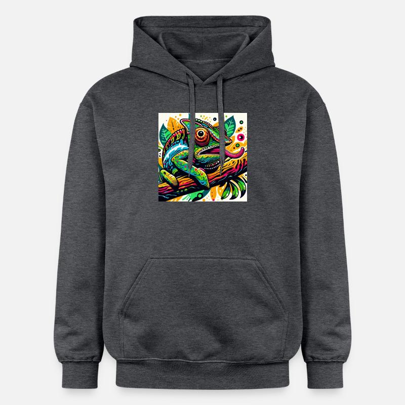 Caméléon - Sweat à capuche Softstyle® Gildan Unisexe - gris foncé chiné