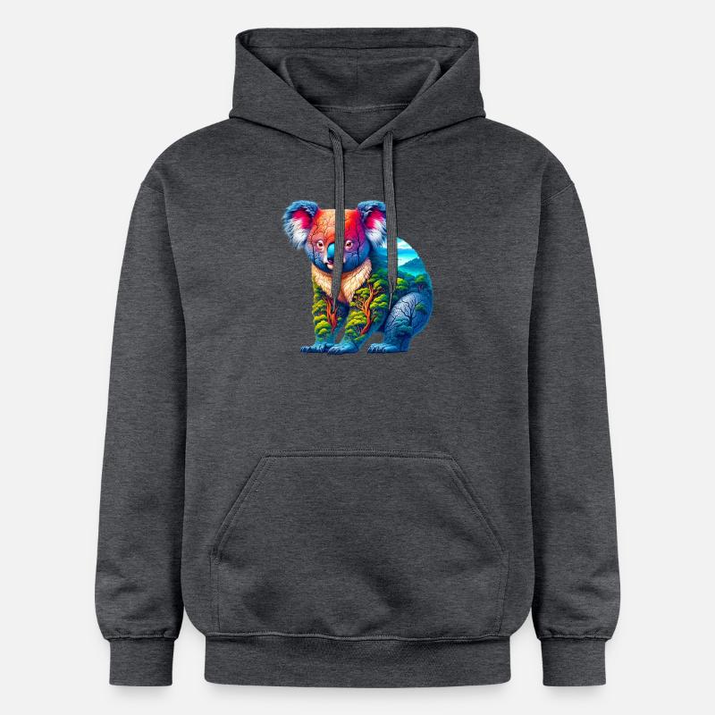 Koala - Sweat à capuche Softstyle® Gildan Unisexe - gris foncé chiné