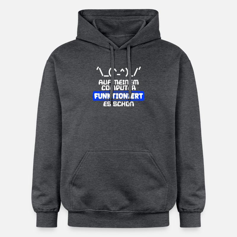 Computer Developer Softwareentwickler Statement - Gildan Unisex Softstyle® Midweight Hoodie - Dunkelgrau meliert