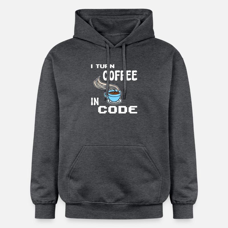 Developer Computerfreak Statement Programmierer - Gildan Unisex Softstyle® Midweight Hoodie - Dunkelgrau meliert