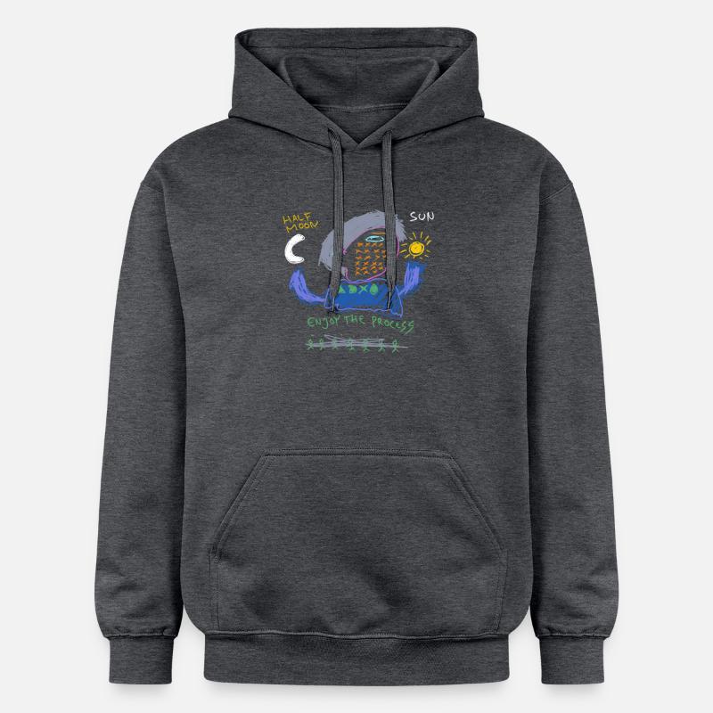 Profitez du processus - Sweat à capuche Softstyle® Gildan Unisexe - gris foncé chiné