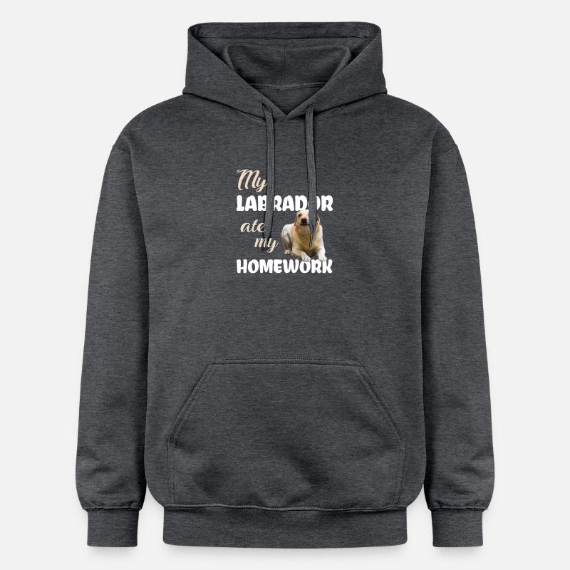 Devoirs du Labrador - Sweat à capuche Softstyle® Gildan Unisexe - gris foncé chiné