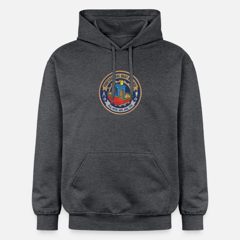 Constructeur professionnel de bateaux Benchy Patch - Sweat à capuche Softstyle® Gildan Unisexe - gris foncé chiné