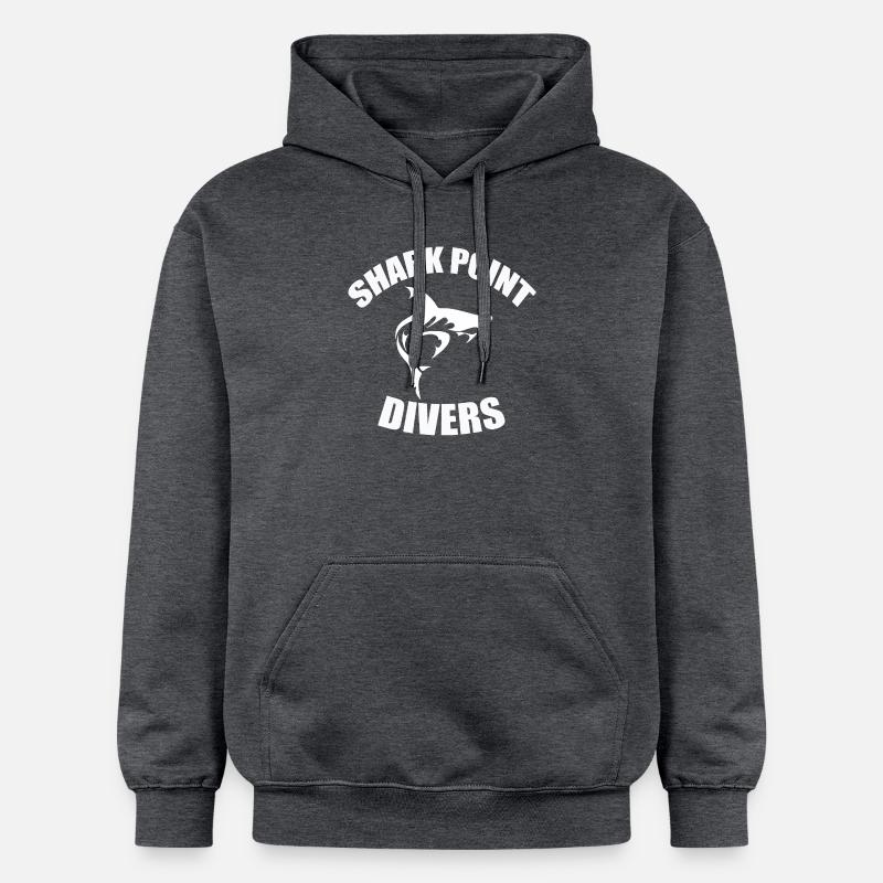 Plongeurs de Shark Point - Sweat à capuche Softstyle® Gildan Unisexe - gris foncé chiné
